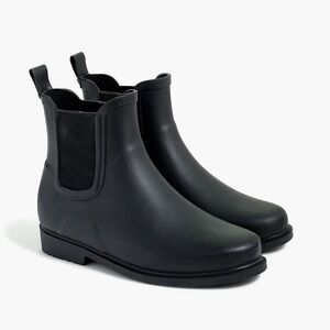 J. Crew Chelsea black Rain Boots Size 8